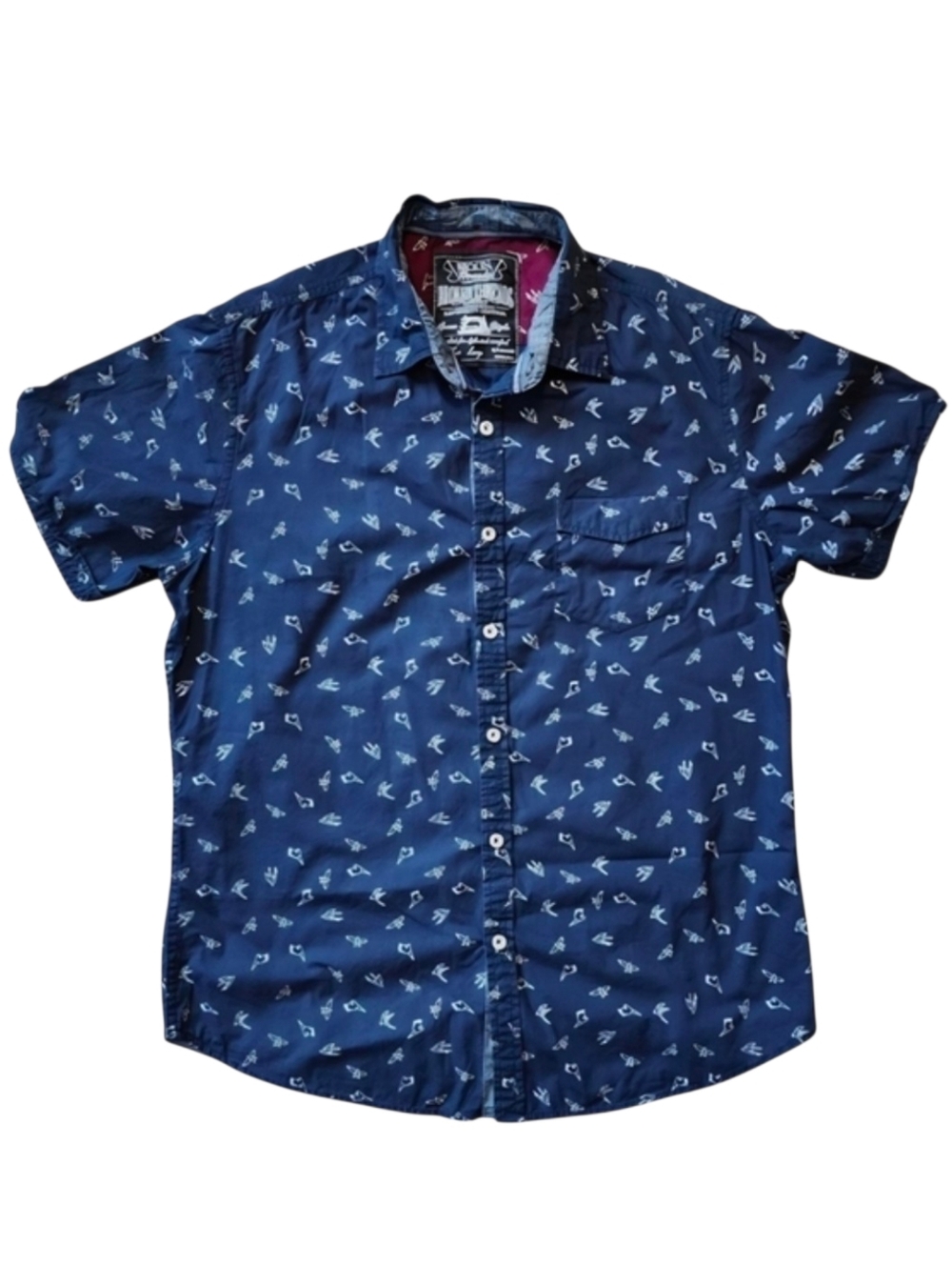 Broken Threads Large Indie Sleeze Swallow Print Button Down Shirt